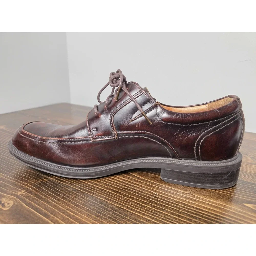 Florsheim Billings Men's 10 D Shoes Brown‎ Leather Derby Square Toe Oxford 13113
